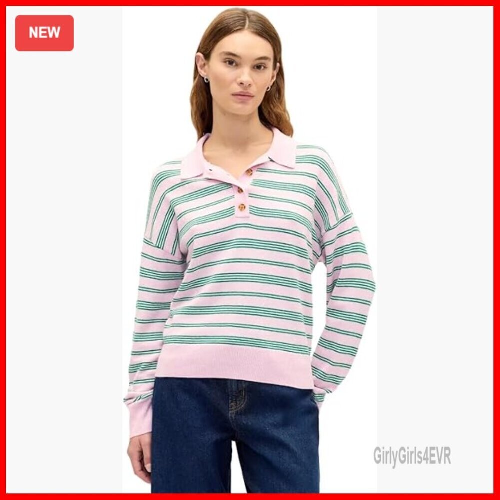 Cashsoft Polo Pullover Sweater, Machine Washable, Casual to Dressy